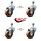 Service Caster 3 Inch High Temp Phenolic Wheel Swivel 10mm Threaded Stem Caster Set SCC SCC-TS20S314-PHSHT-M1015-4 - alternate 4